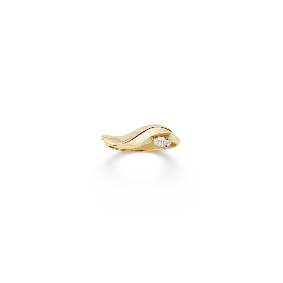 Anello 'Flame' in oro giallo con diamante FLAME | AN1AU18G CT 0,15 MQ